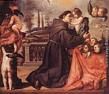 Famous Child Paintings - St Anthony of Padua with Christ Child